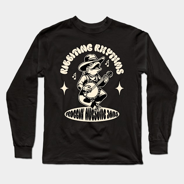 Ribbitin' Rythmes! Long Sleeve T-Shirt by JollyBean 